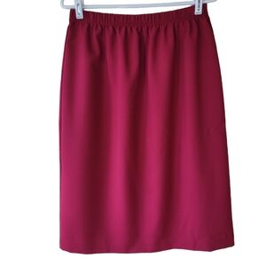 Nikki Size 16 Wine Color Pull On Skirt 27.5in Long